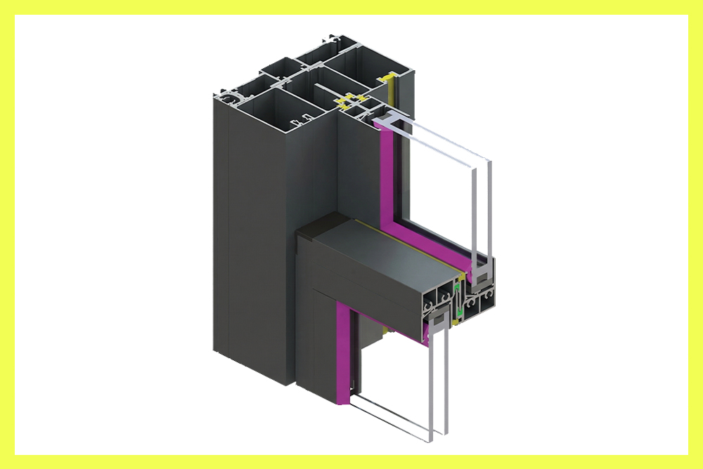Winter garden profile detail with drainage system