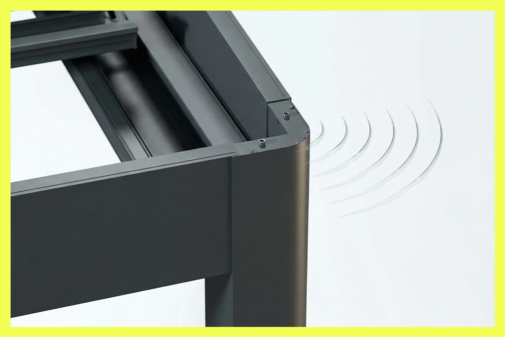 Winter garden profile detail with drainage system